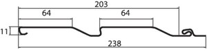 Сайдинг Grand Line Классика D4 Slim Корабельный брус 0,203*3,00